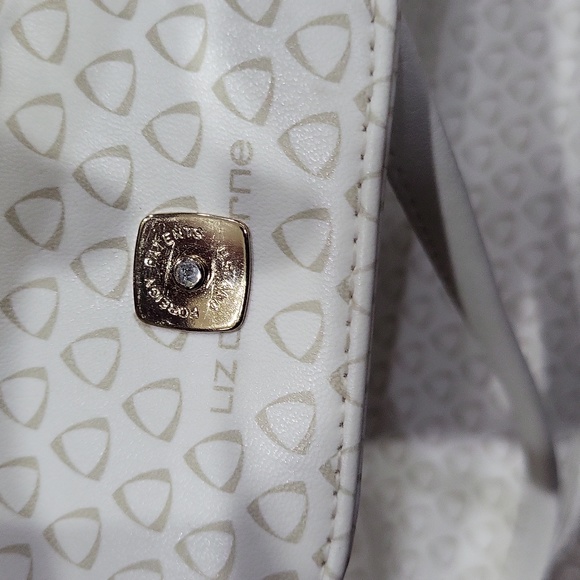 EUC Liz Claiborne women's small handbag crossbody bag purse, white - Picture 8 of 11